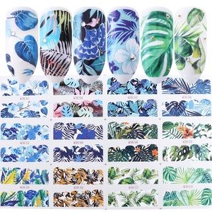 12 Tropical Designs Leafs Water Decals Stickers